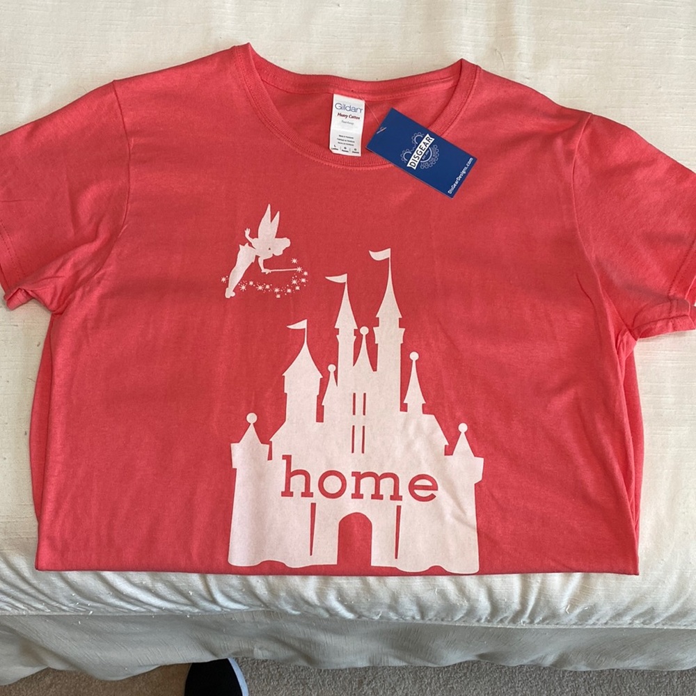 NWT Custom Disney Coral Magic Kingdom Tee